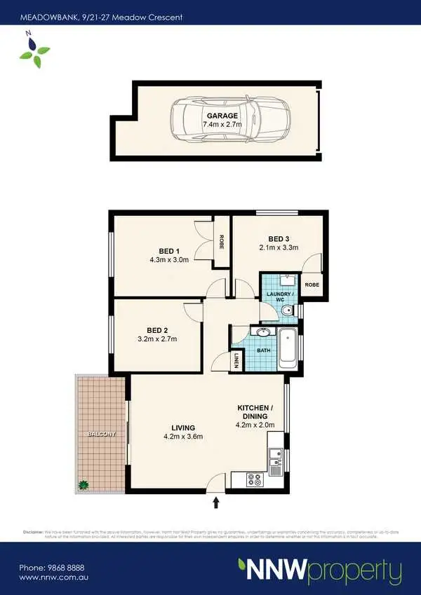 Floorplan of Homely unit listing, 9/21-27a Meadow Crescent, Meadowbank NSW 2114