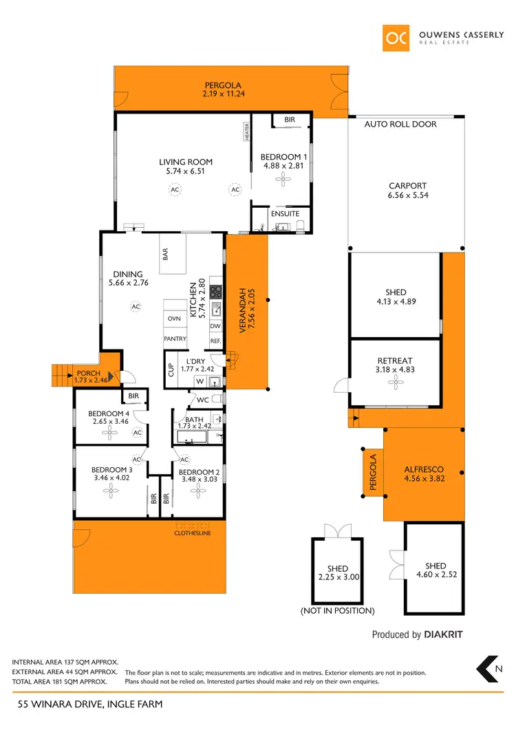 Floorplan of Homely house listing, 55 Winara Drive, Ingle Farm SA 5098