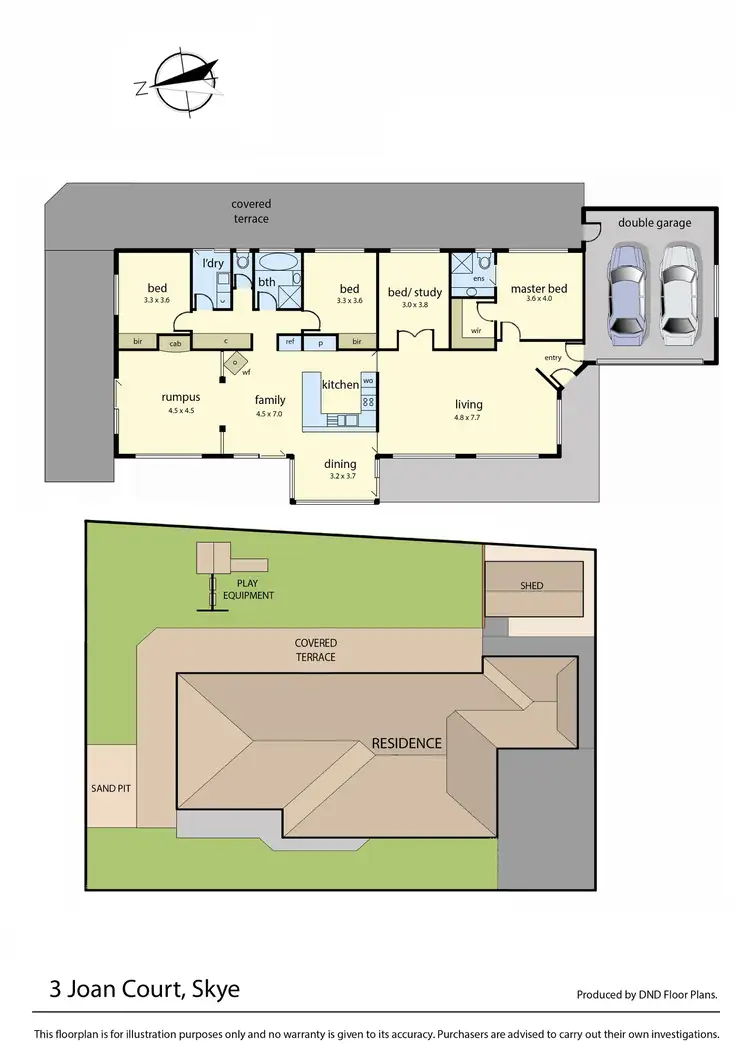 Floorplan of Homely house listing, 3 Joan Court, Skye VIC 3977