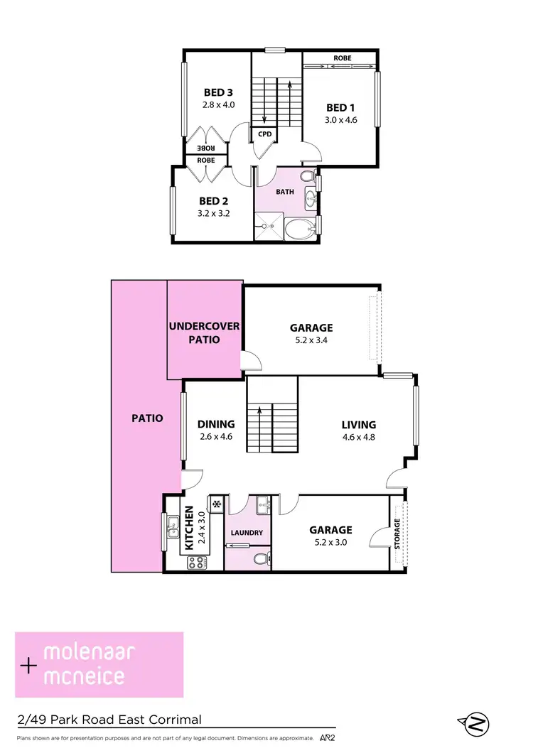 Floorplan of Homely townhouse listing, 2/49 Park Road, East Corrimal NSW 2518