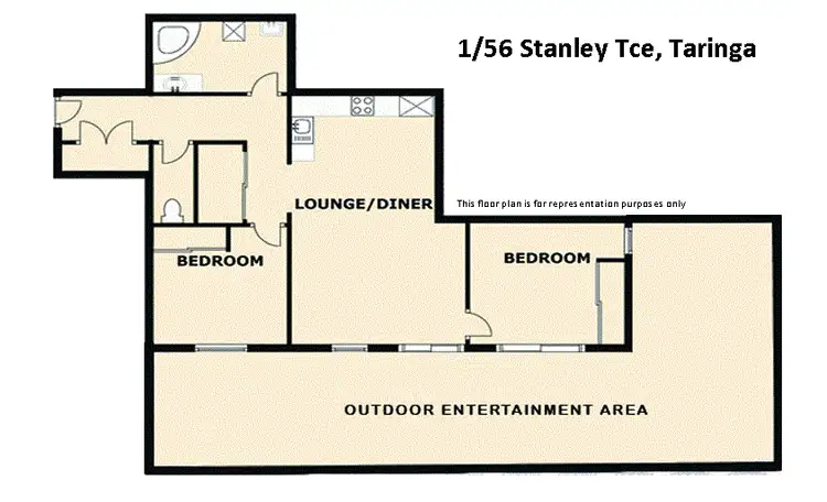 Floorplan of Homely unit listing, 1/56 Stanley Terrace, Taringa QLD 4068