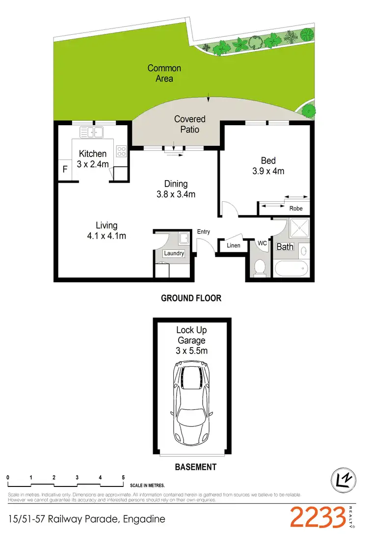 Floorplan of Homely unit listing, 15/51-57 Railway Parade, Engadine NSW 2233