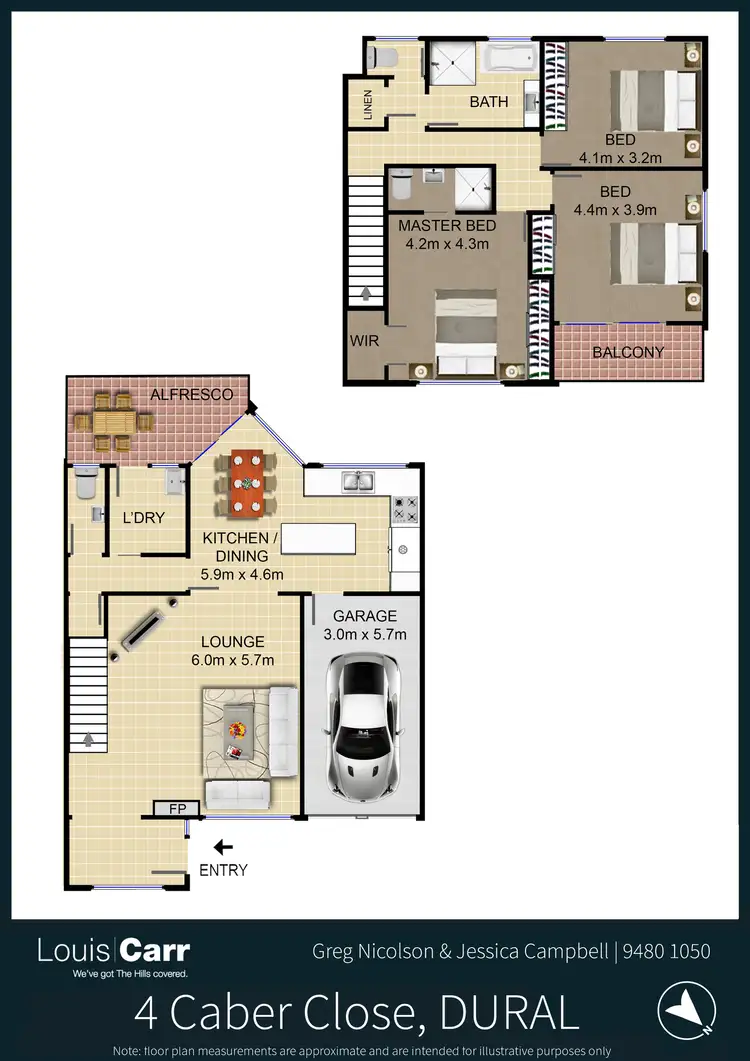 Floorplan of Homely semi-detached listing, 4 Caber Close, Dural NSW 2158