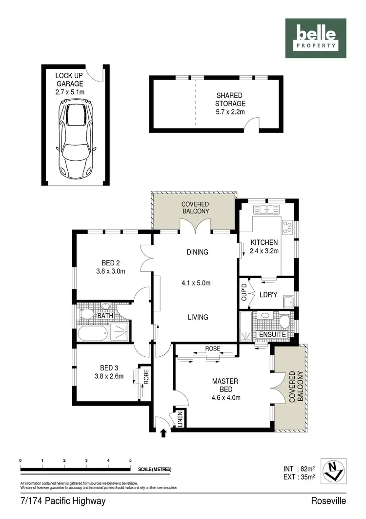 Floorplan of Homely apartment listing, 7/174 Pacific Highway, Roseville NSW 2069