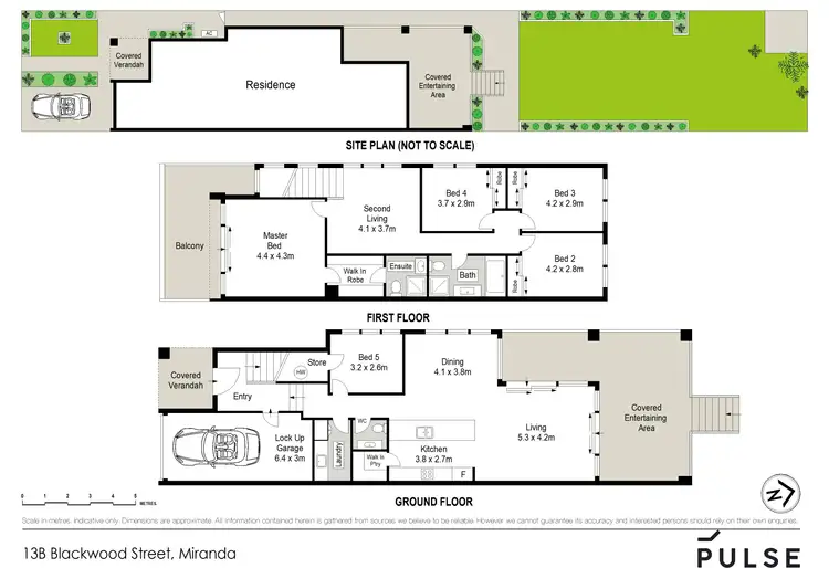 Floorplan of Homely semi-detached listing, 13B Blackwood Street, Miranda NSW 2228