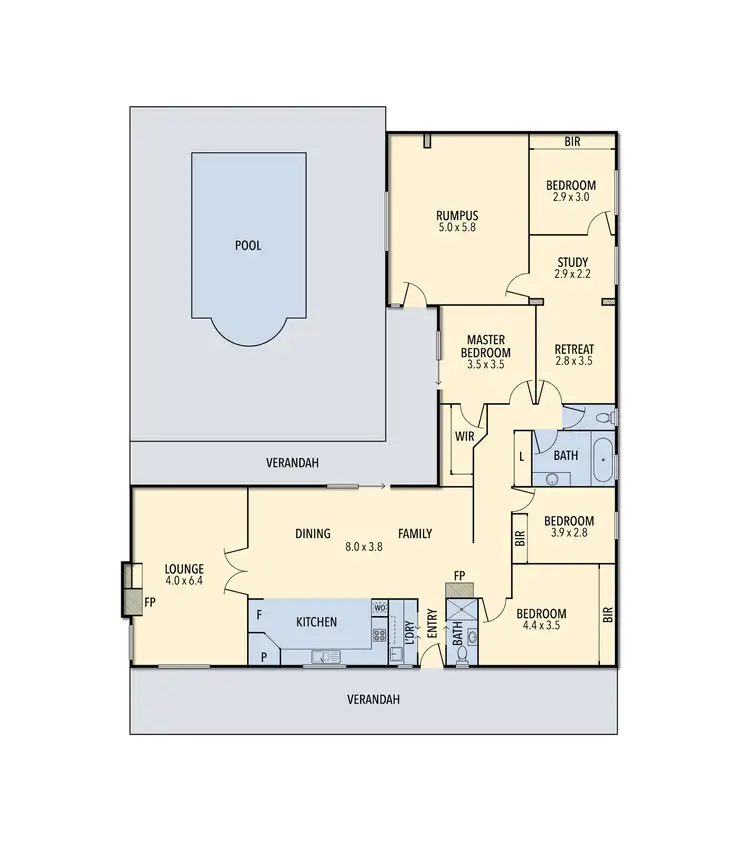 Floorplan of Homely rural property listing, 348 Warragul-Leongatha Road, Ellinbank VIC 3821