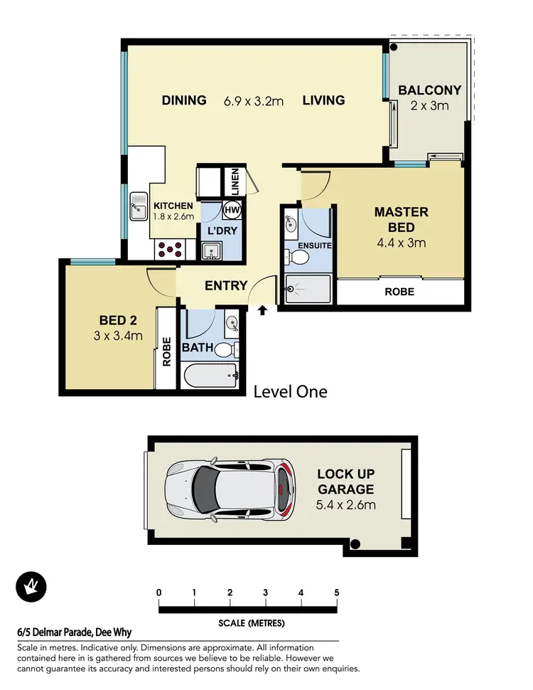 Floorplan of Homely apartment listing, 6/5 Delmar Parade, Dee Why NSW 2099