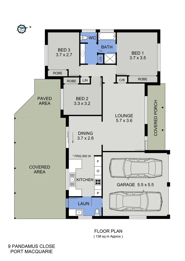 Floorplan of Homely house listing, 9 Pandamus Close, Port Macquarie NSW 2444
