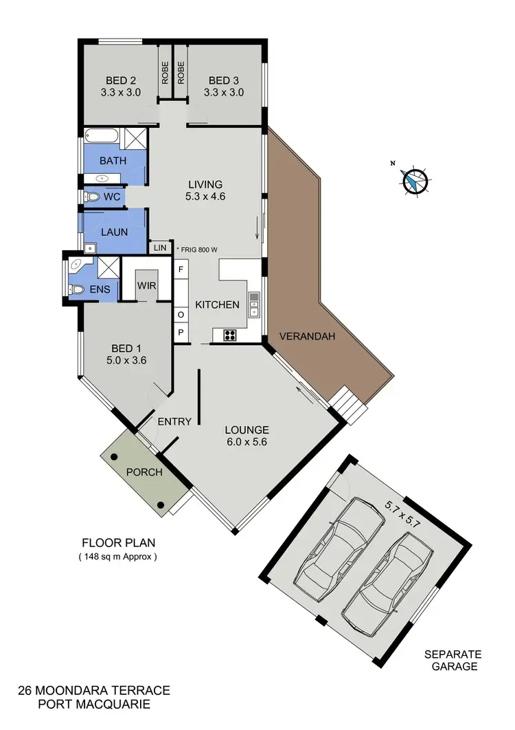Floorplan of Homely house listing, 26 Moondara Terrace, Port Macquarie NSW 2444