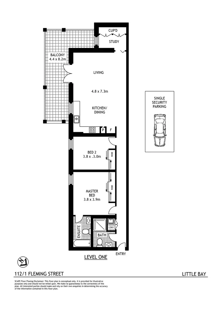 Floorplan of Homely apartment listing, 112/1 Fleming Street, Little Bay NSW 2036
