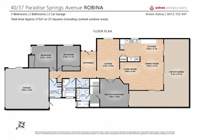 Floorplan of Homely house listing, 40/37 Paradise Springs Avenue, Robina QLD 4226