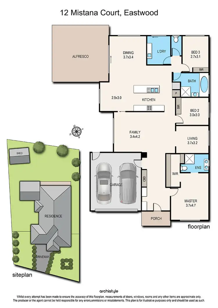 Floorplan of Homely house listing, 12 Mistana Court, Eastwood VIC 3875