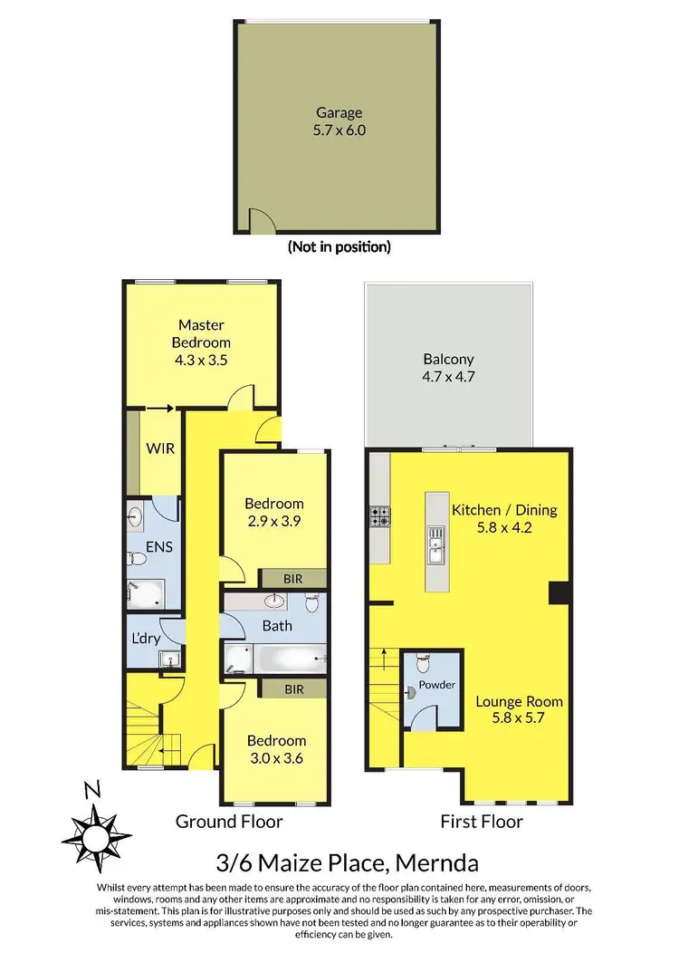 Floorplan of Homely townhouse listing, 3/6 Maize Place, Mernda VIC 3754