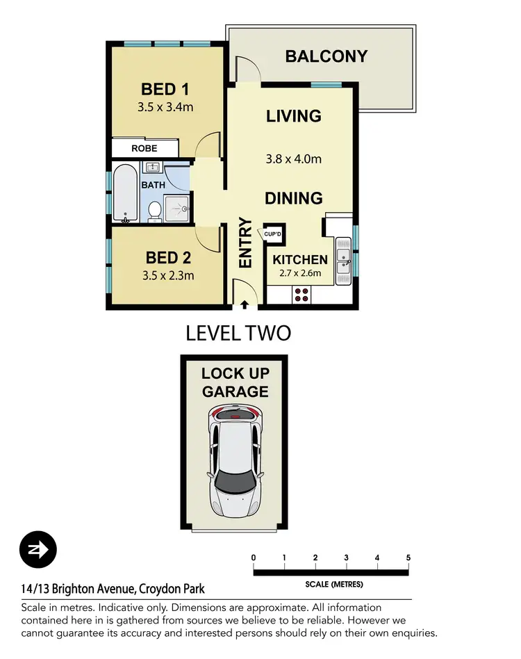 Floorplan of Homely apartment listing, 14/13 Brighton Avenue, Croydon Park NSW 2133