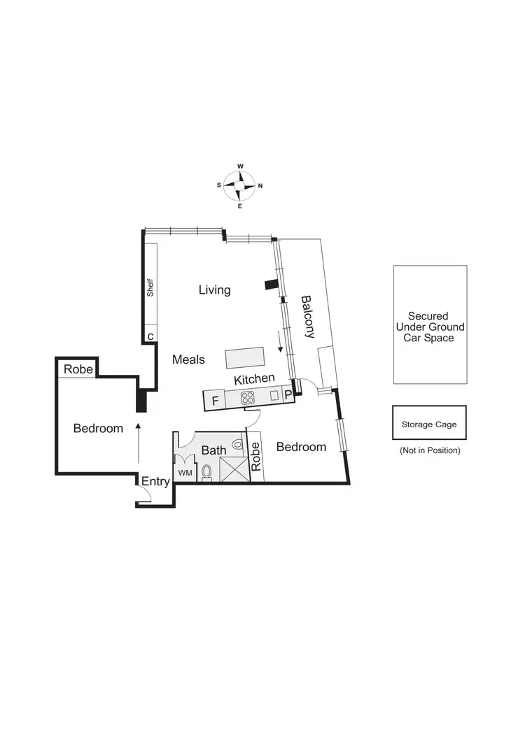 Floorplan of Homely apartment listing, 409/19 Pickles Street, Port Melbourne VIC 3207