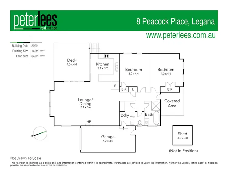 Floorplan of Homely house listing, 8 Peacock Place, Legana TAS 7277