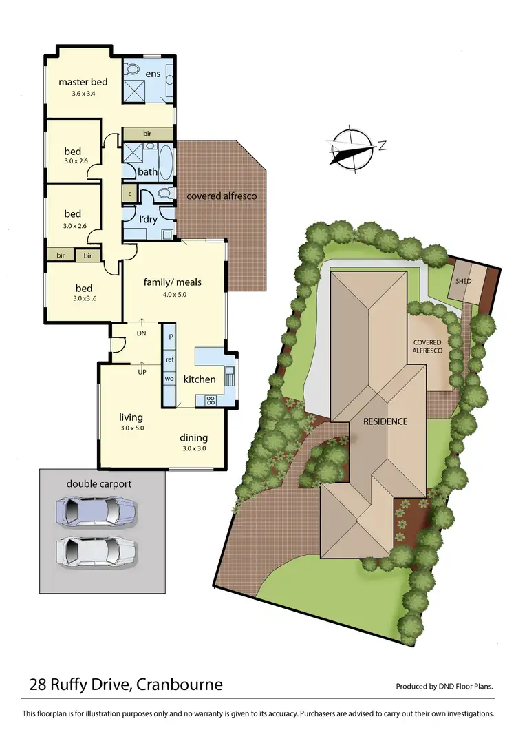 Floorplan of Homely house listing, 28 Ruffy Drive, Cranbourne VIC 3977