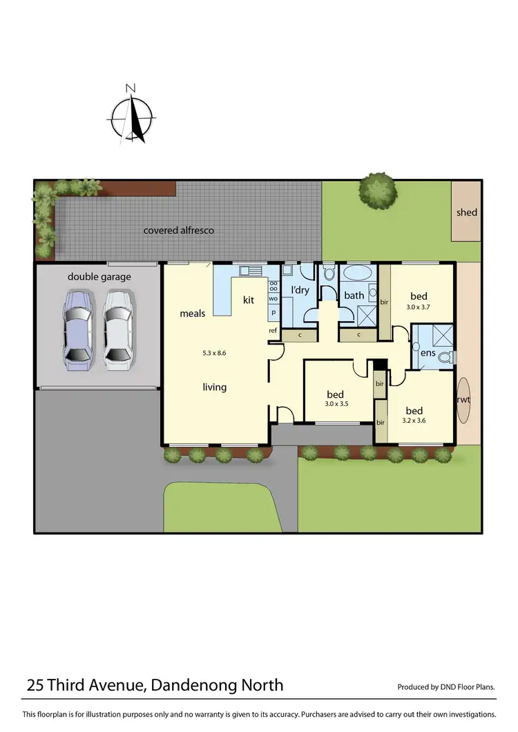 Floorplan of Homely house listing, 25 Third Avenue, Dandenong North VIC 3175