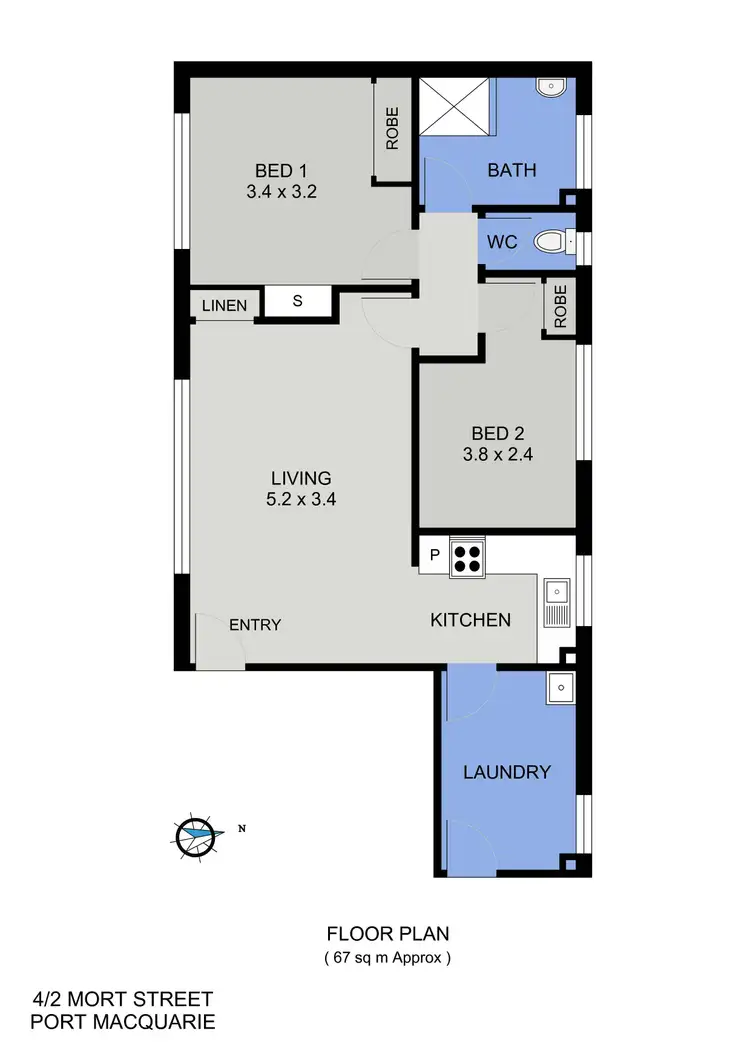 Floorplan of Homely unit listing, 4/2 Mort Street, Port Macquarie NSW 2444