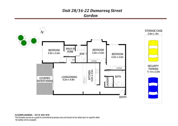 Floorplan of Homely apartment listing, 28/16-22 Dumaresq Street, Gordon NSW 2072