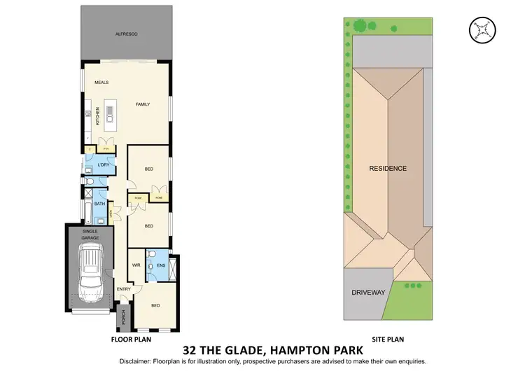 Floorplan of Homely house listing, 32 The Glade, Hampton Park VIC 3976