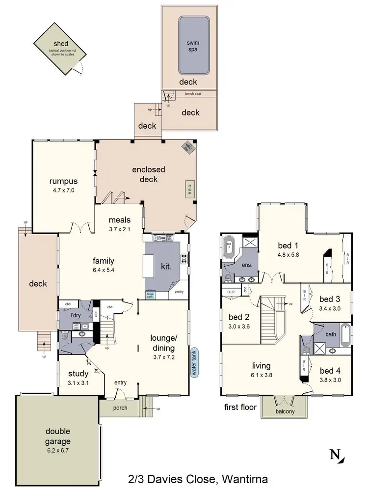 Floorplan of Homely house listing, 2/3 Davies Close, Wantirna VIC 3152