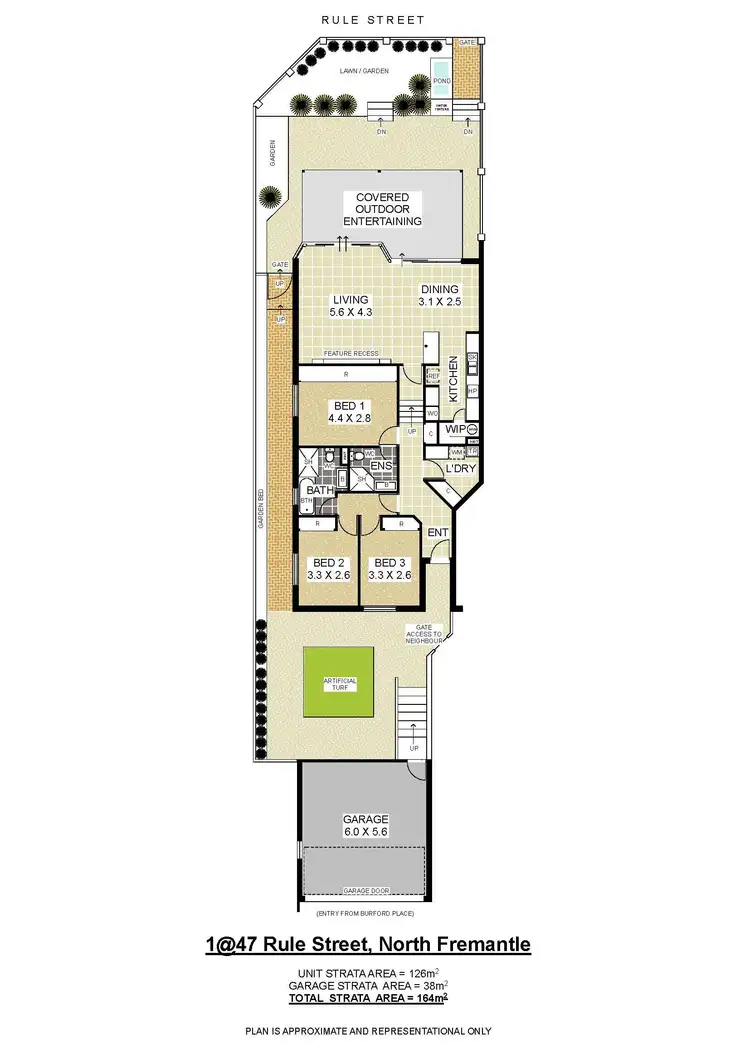 Floorplan of Homely apartment listing, 1/47 Rule Street, North Fremantle WA 6159