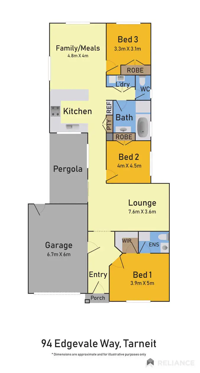Floorplan of Homely house listing, 94 Edgevale Way, Tarneit VIC 3029