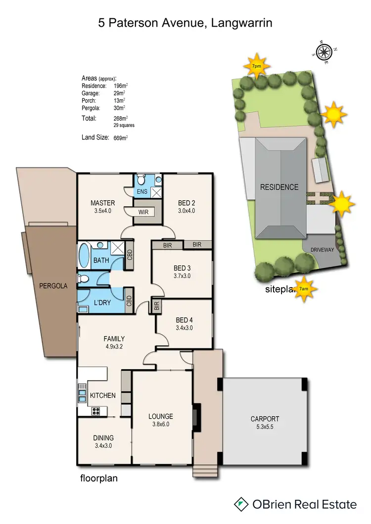 Floorplan of Homely house listing, 5 Paterson Avenue, Langwarrin VIC 3910
