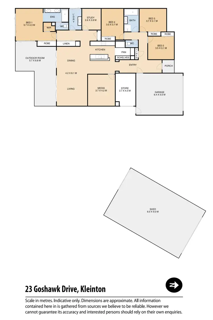 Floorplan of Homely house listing, 23 Goshawk Drive, Kleinton QLD 4352