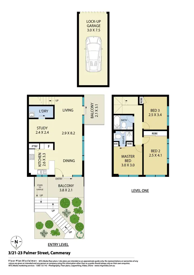 Floorplan of Homely townhouse listing, 3/21-23 Palmer Street, Cammeray NSW 2062
