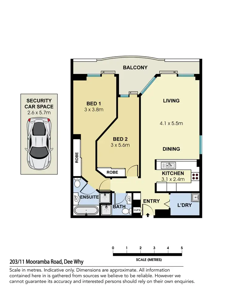 Floorplan of Homely unit listing, 203/11 Mooramba Road, Dee Why NSW 2099