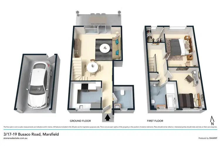 Floorplan of Homely townhouse listing, 3/17-19 Busaco Road, Marsfield NSW 2122