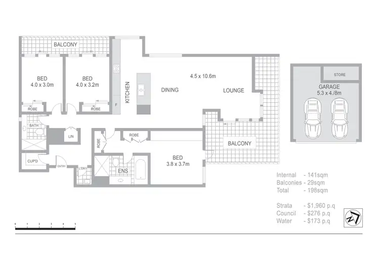 Floorplan of Homely apartment listing, 6/18 Edgewood Crescent, Cabarita NSW 2137