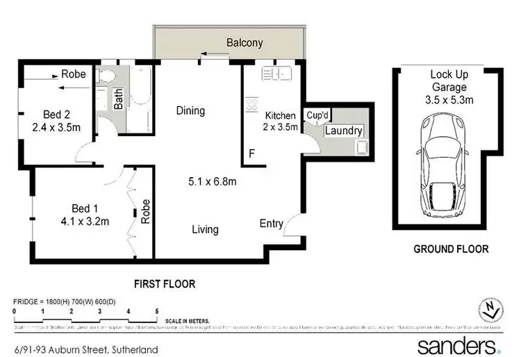 Floorplan of Homely apartment listing, 6/91-93 Auburn Street, Sutherland NSW 2232