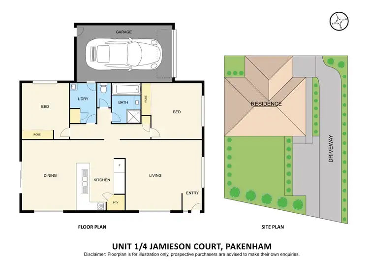 Floorplan of Homely unit listing, 1/4 Jamieson Court, Pakenham VIC 3810