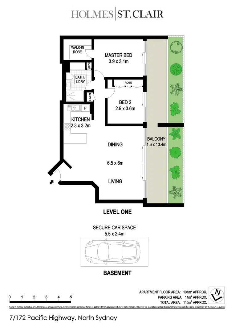 Floorplan of Homely apartment listing, 7/172 Pacific Highway, North Sydney NSW 2060