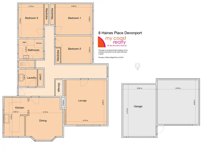 Floorplan of Homely house listing, 8 Haines Place, Devonport TAS 7310