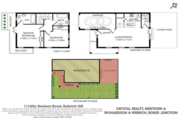 Floorplan of Homely townhouse listing, 1/165a Denison Road, Dulwich Hill NSW 2203