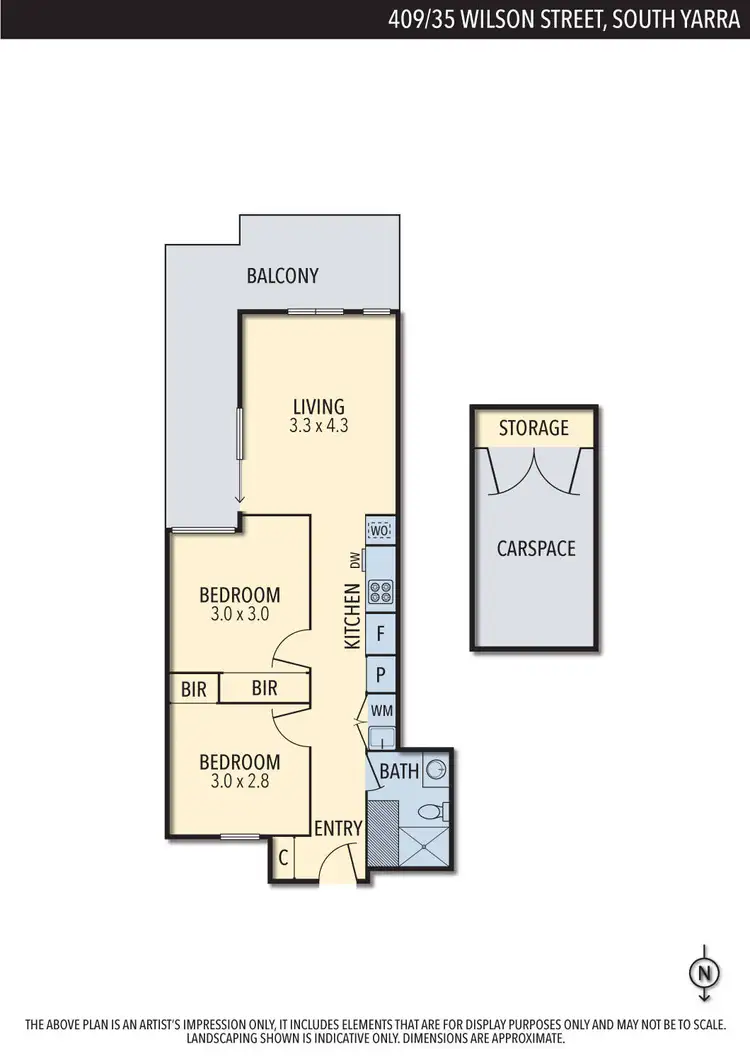 Floorplan of Homely apartment listing, 409/35 Wilson Street, South Yarra VIC 3141