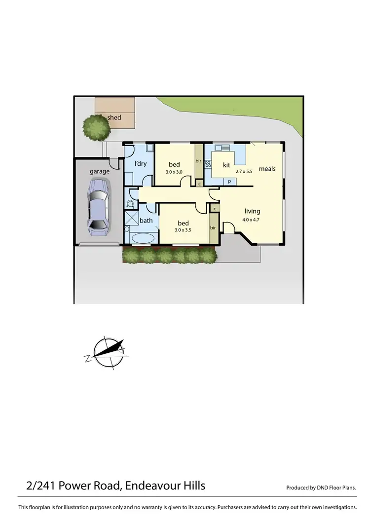Floorplan of Homely unit listing, 2/241 Power Road, Endeavour Hills VIC 3802