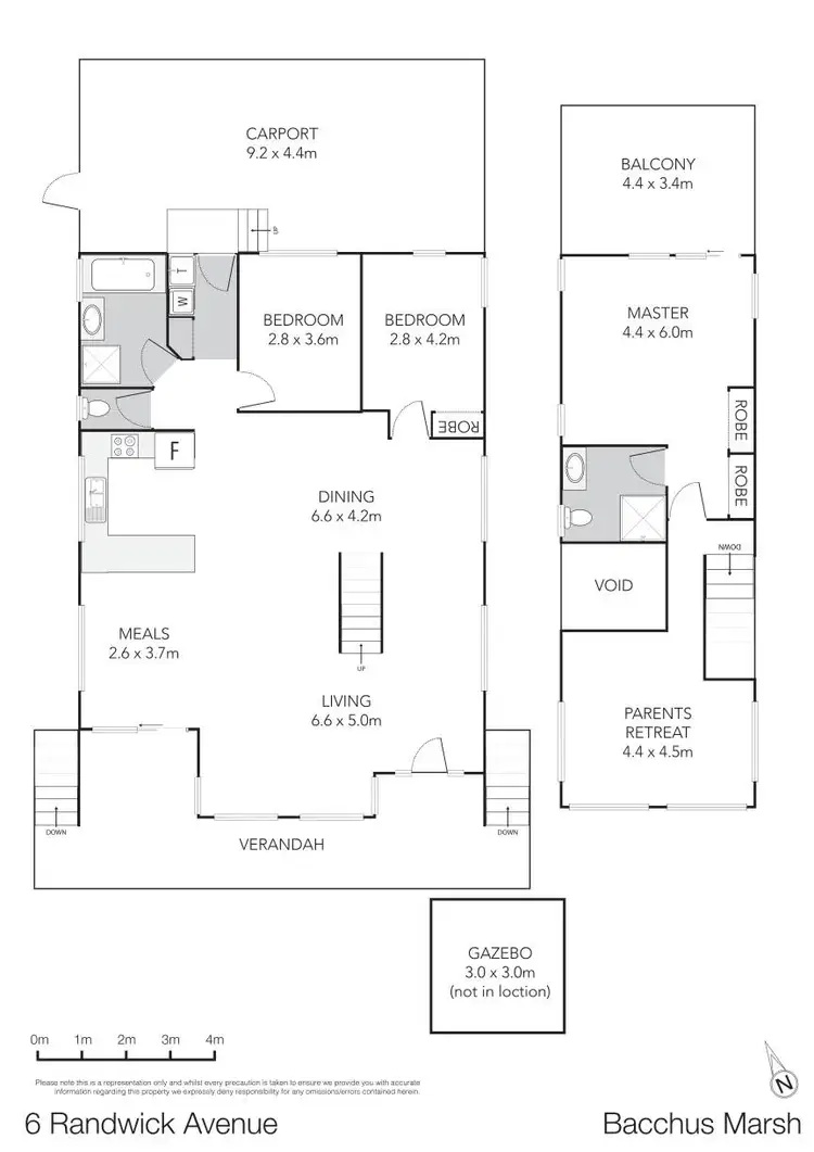 Floorplan of Homely house listing, 6 Randwick Avenue, Bacchus Marsh VIC 3340