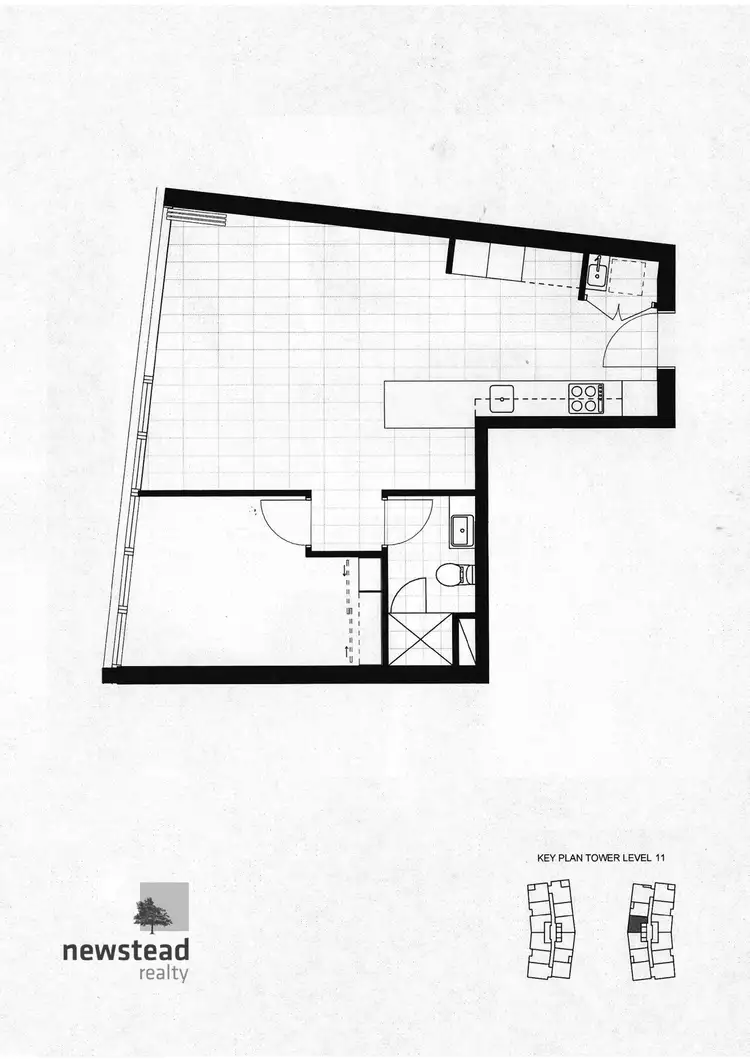 Floorplan of Homely apartment listing, 11110/88 Doggett Street, Newstead QLD 4006