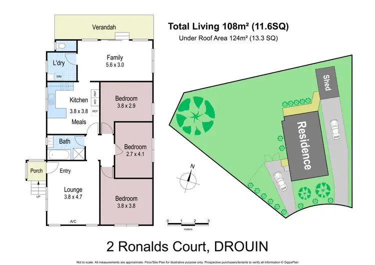Floorplan of Homely house listing, 2 Ronalds Court, Drouin VIC 3818