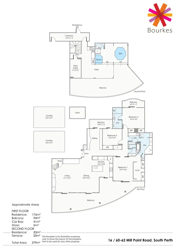Floorplan of Homely apartment listing, 16/62 Mill Point Road, South Perth WA 6151