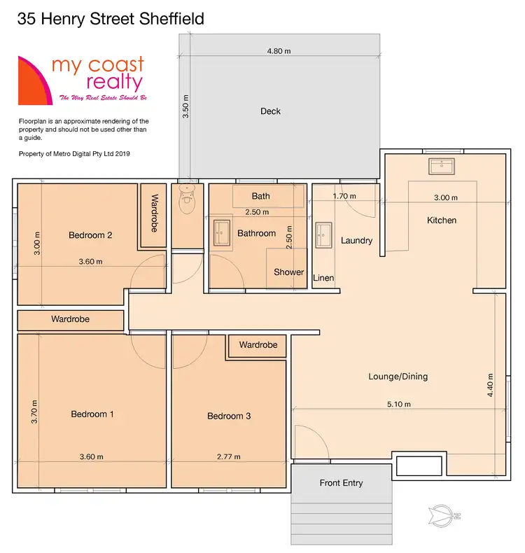 Floorplan of Homely house listing, 35 Henry Street, Sheffield TAS 7306
