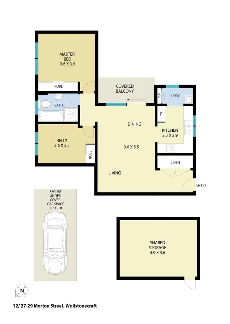 Floorplan of Homely apartment listing, 12/27-29 Morton Street, Wollstonecraft NSW 2065