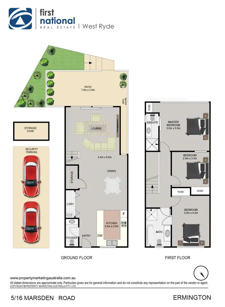 Floorplan of Homely townhouse listing, 5/16 Marsden Road, Ermington NSW 2115