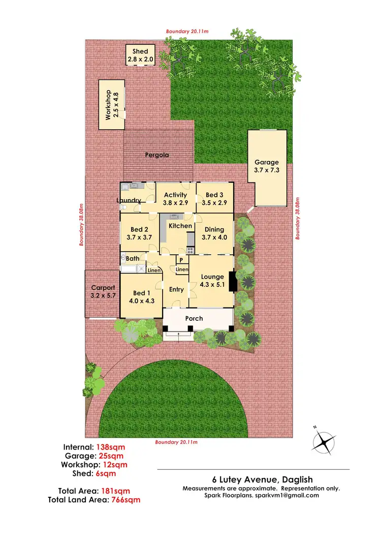 Floorplan of Homely house listing, 6 Lutey Avenue, Daglish WA 6008