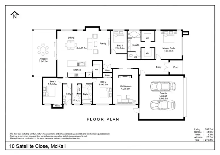 Floorplan of Homely house listing, 10 Satellite Close, Mckail WA 6330